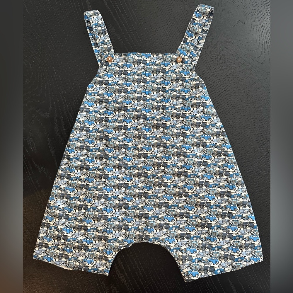 New! Olivier London Baby - Ned Romper Roaring Wheels